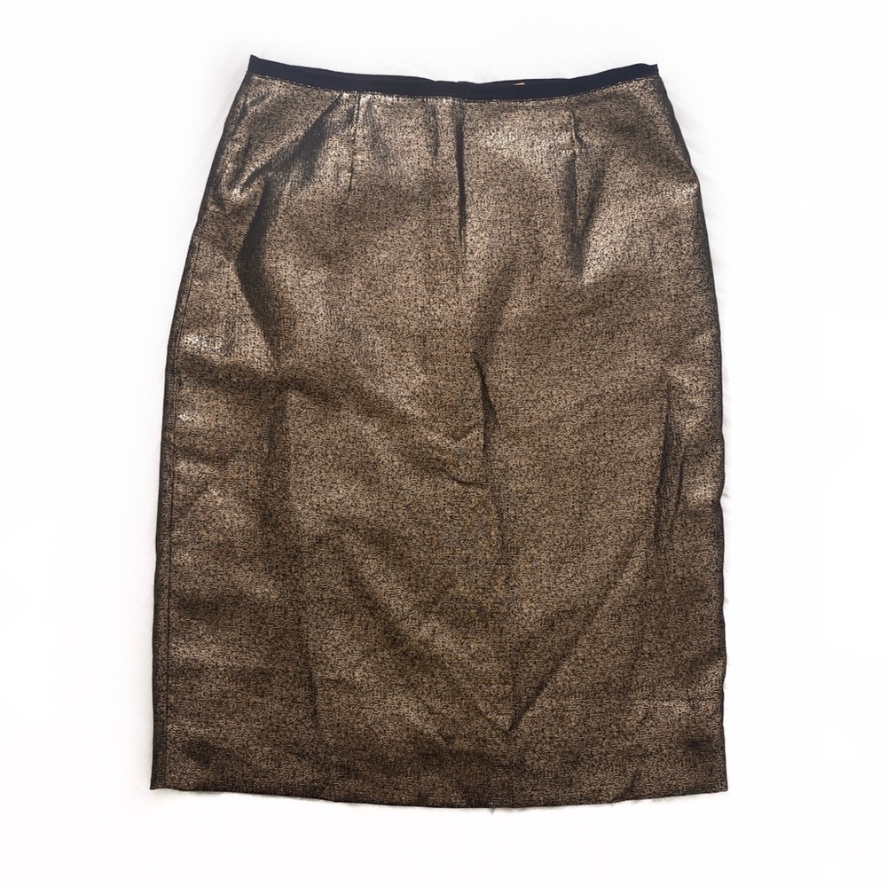 Tory Burch Brandy Metallic Pencil Skirt